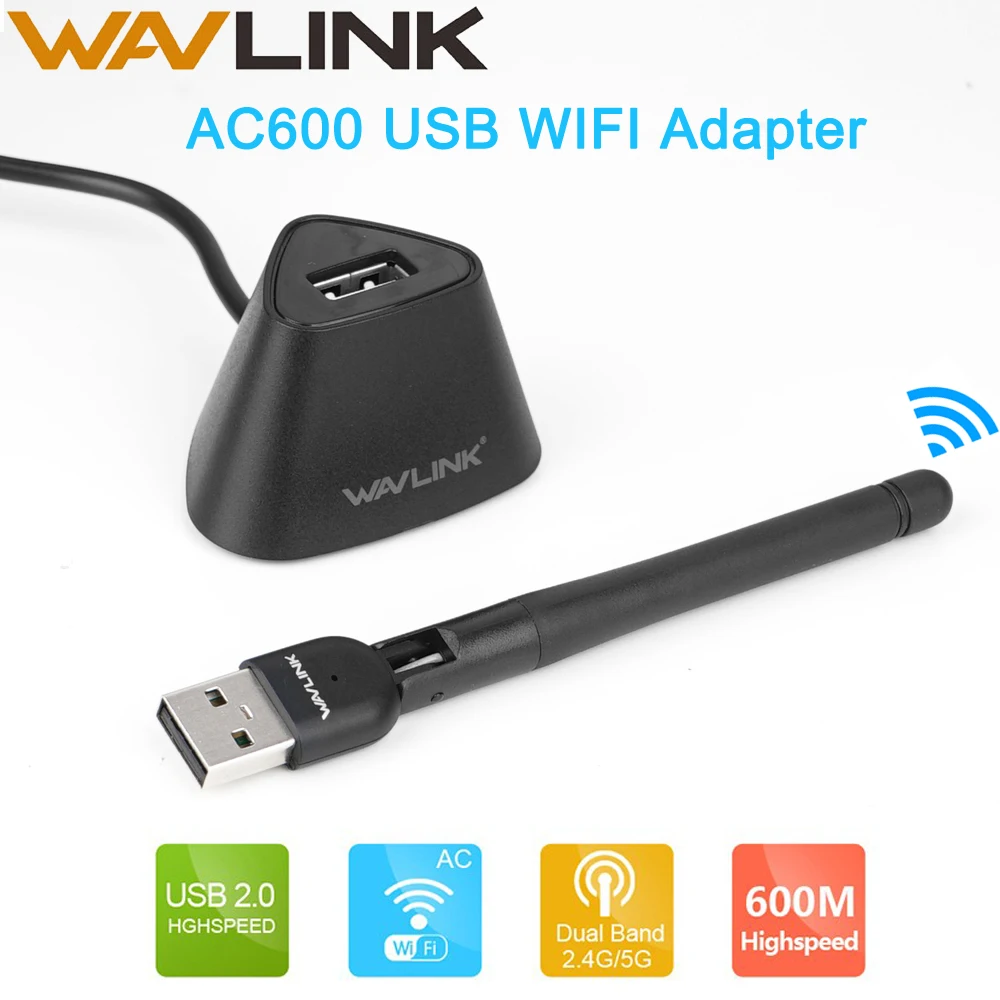 Wi-Fi-адаптер Wavlink AC600 5 ГГц 600 Мбит/с | Компьютеры и офис