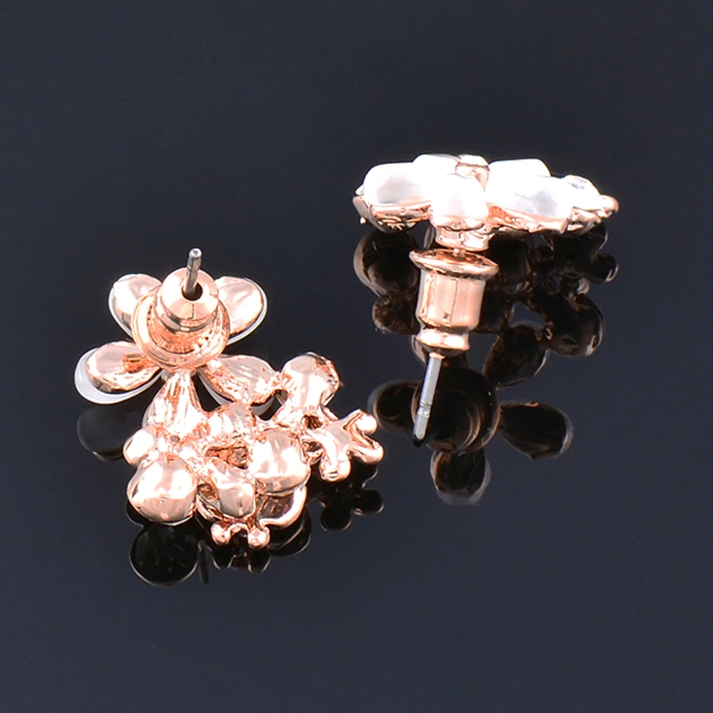SINLEERY очаровательные женские розовые голубые опаловые серьги с цветами гвоздики