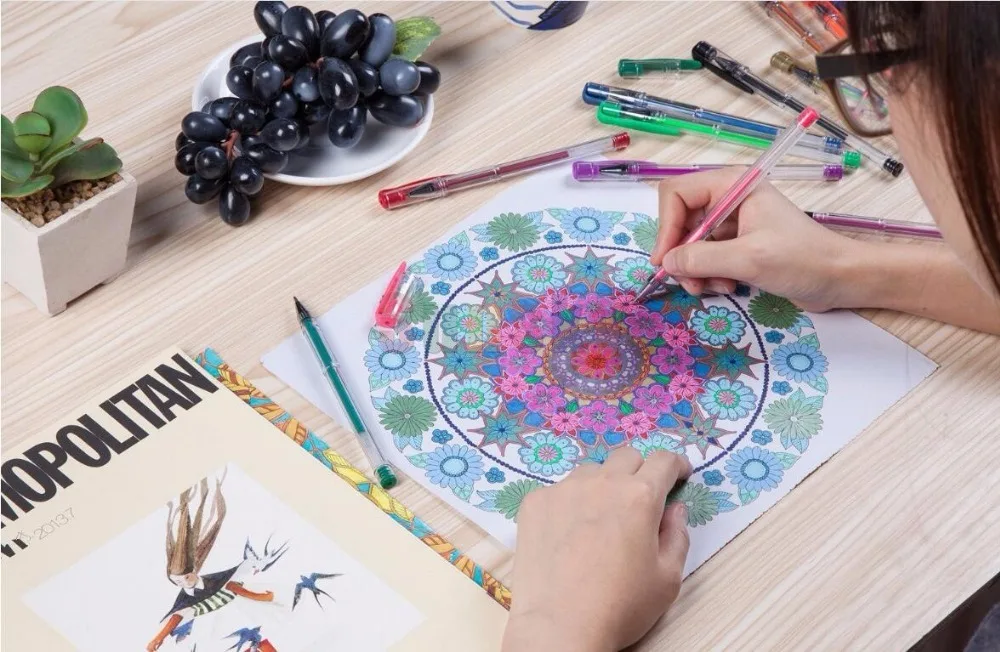 Ручка 100 шт. + стержни чернил цветная нейтральная гелевая ручка флэш пастельные