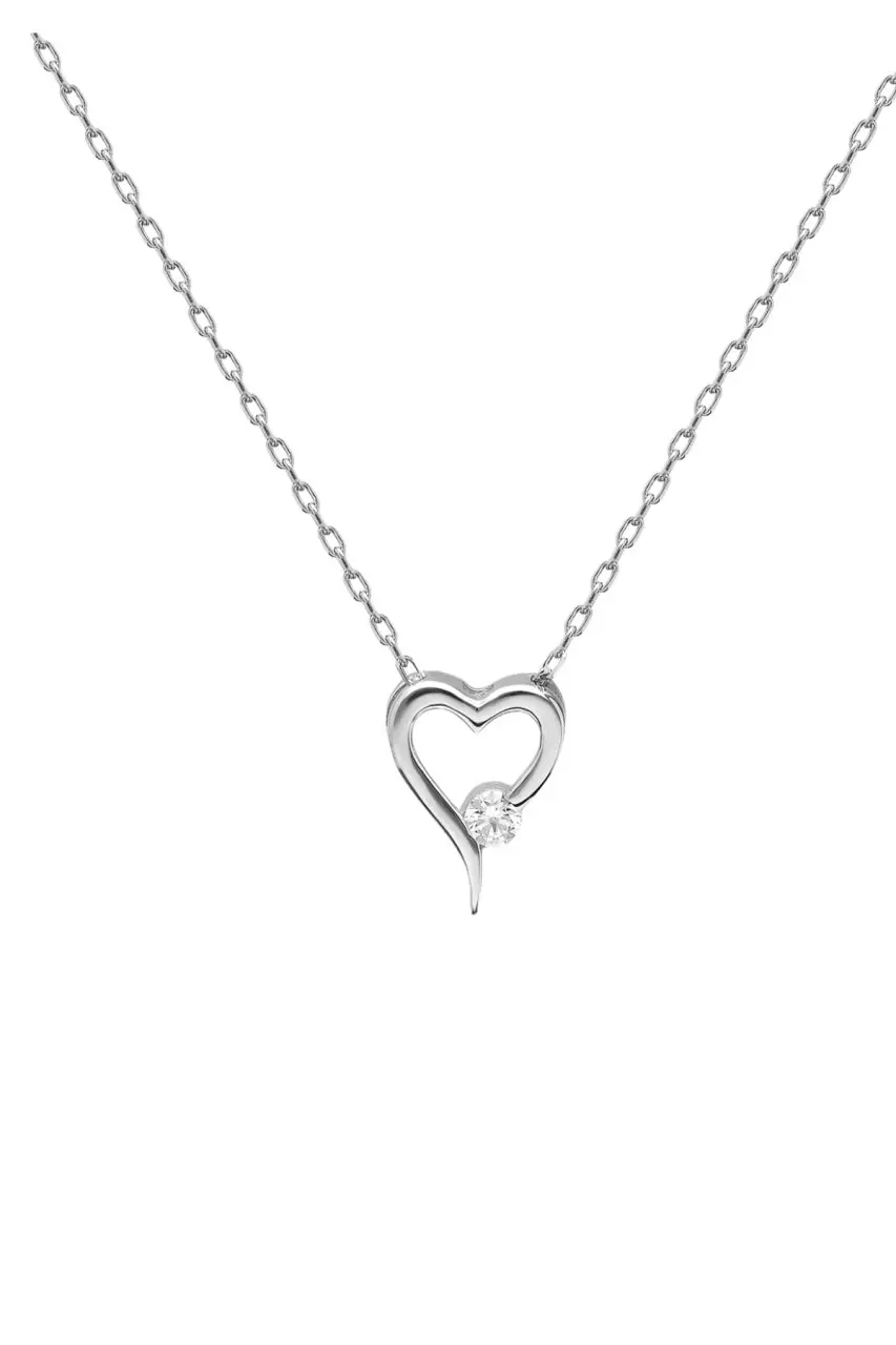 

Certified Swarovski Stone Tiny Heart 925 Silver Necklace