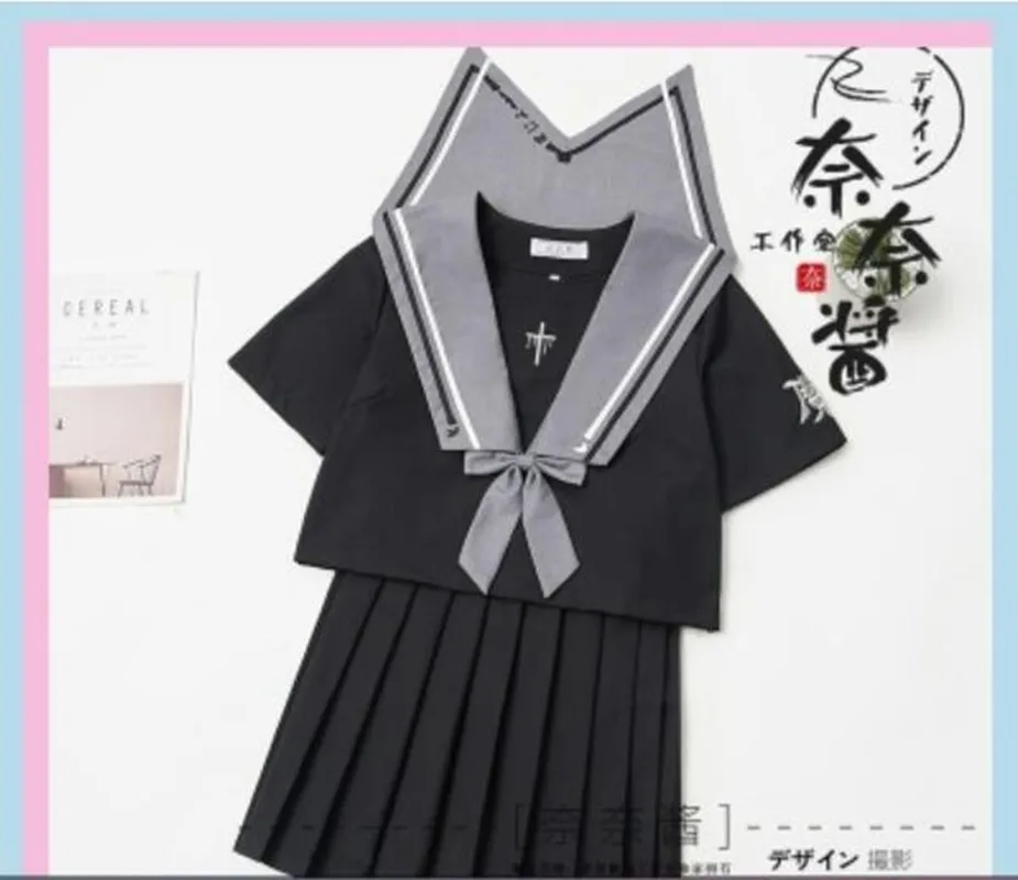 Jk костюм Униформа милое Повседневное платье моряка для девочек Jpanese Kawaii