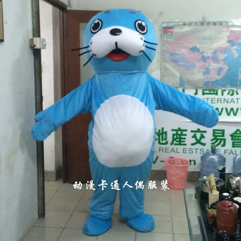 Костюм-талисман морской лев аквариум мультяшный персонаж океанская игра для