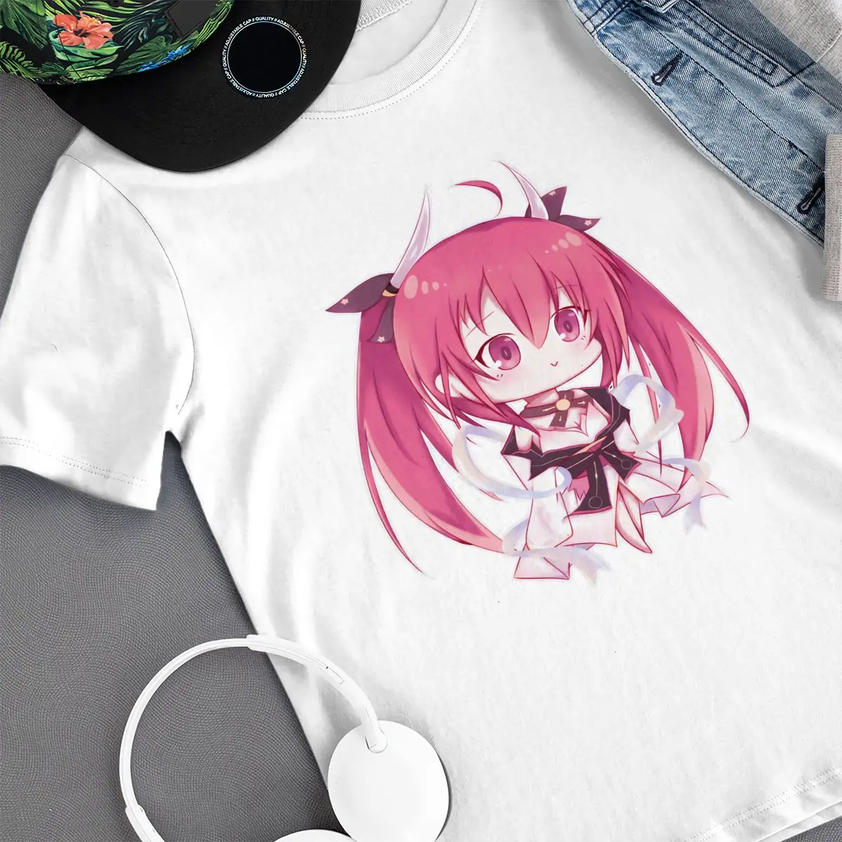 Date A Live tohka Yatogami футболка Itsuka Kotori из дата-a-Live дух-залог смешные 100 хлопковая |
