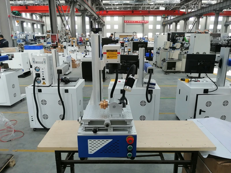 30W fiber laser marking machine metal engraving for symbols Nameplate Dogtag with rotary axis | Инструменты