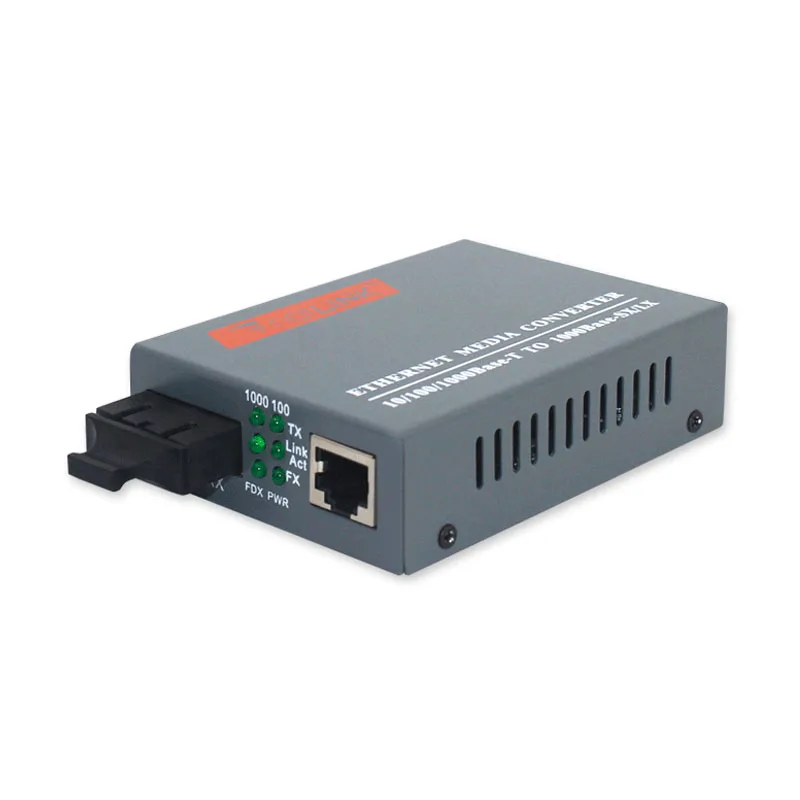 

HTB-GM-03 Gigabit Fiber Optical Media Converter 1000Mbps Multi-Mode Duplex SC Port 2KM External Power Supply