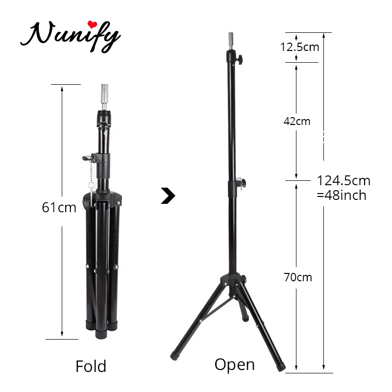 Манекен головка штатив подставка для парика черный регулируемый держатель