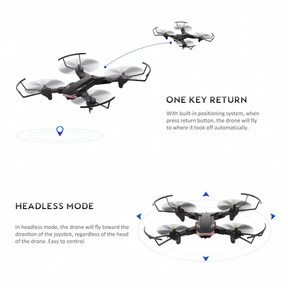XS809 Wifi FPV Foldable quadcopter RC Drone with 2.0MP Wide Angel Camera Helicopter Mini Aircraft Kid's Toys dron drones | Электроника