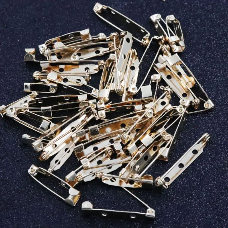 

50 Gram Mixed Size Lock Rose Gold Color Brooch Base Pins Diy Jewelry Making Supplies Handmade Accessoriese Finding Wholesale