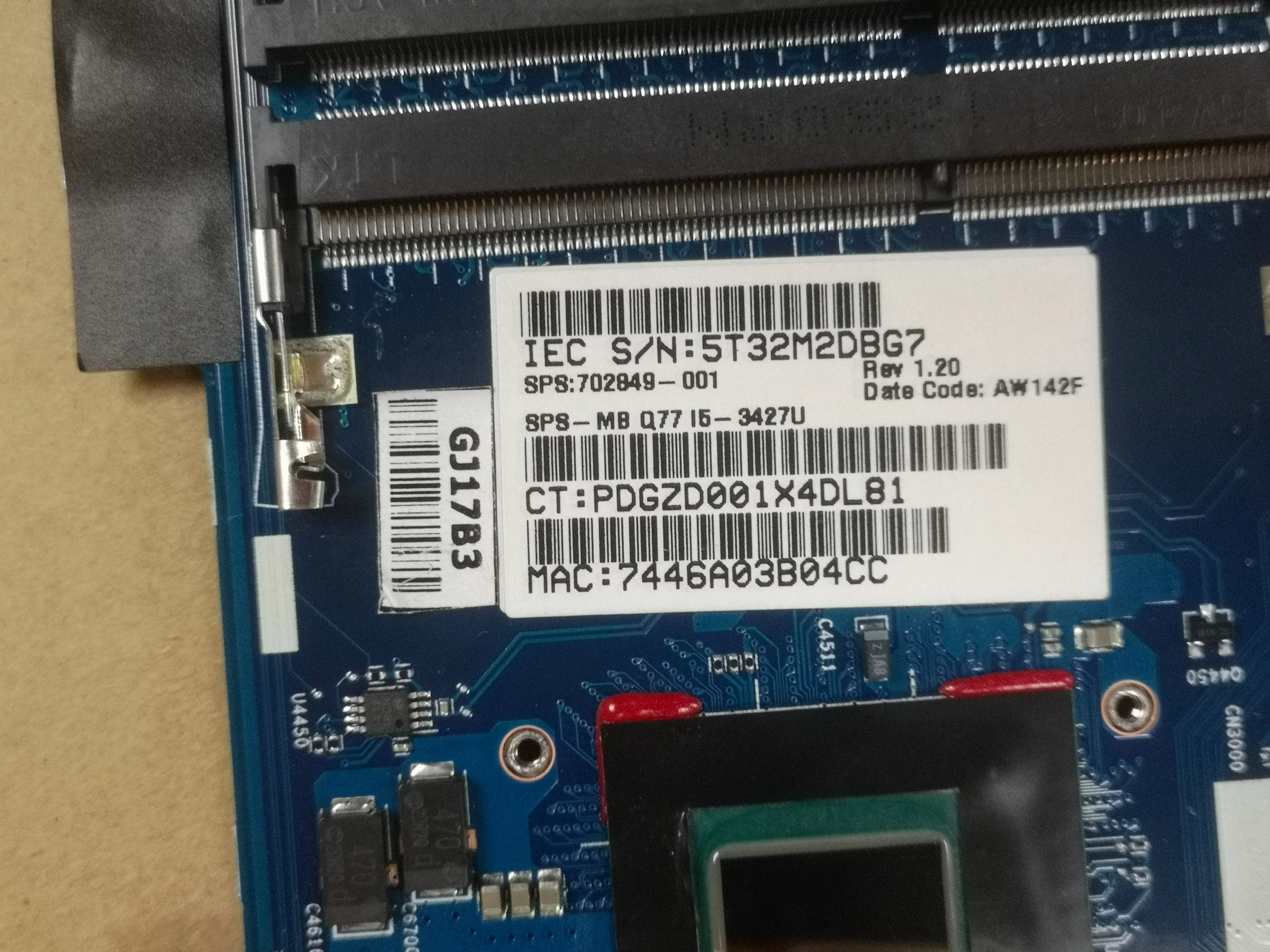 Материнская плата для ноутбука HP EliteBook Folio 9470 9470M 6050A2514101 717842-501 704439-501 702849-601 |