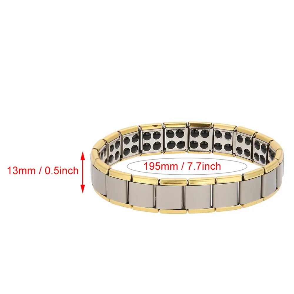

2Color Anti Snoring Bracelet Stopper Sleeping Germanium Titanium Steel Bracelet Magnet Breath Treatment Stop Snore Device Health
