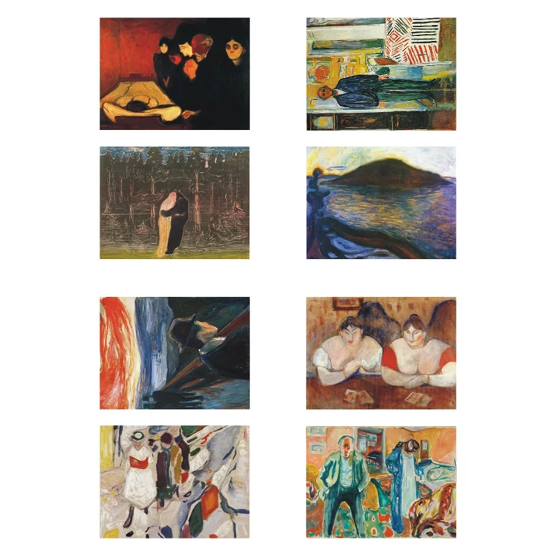 1 шт. Edvard Munch знаменитая картина маслом сделай сам невырезанная Водонепроницаемая