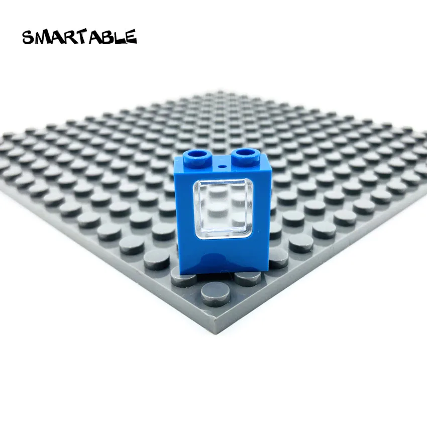 Умная оконная рама 1x2x2 со стеклянными элементами MOC, строительные блоки, игрушки для детей, совместимы со всеми брендами 4862+ 60032 город, 40 шт./лот - Цвет: Blue with White
