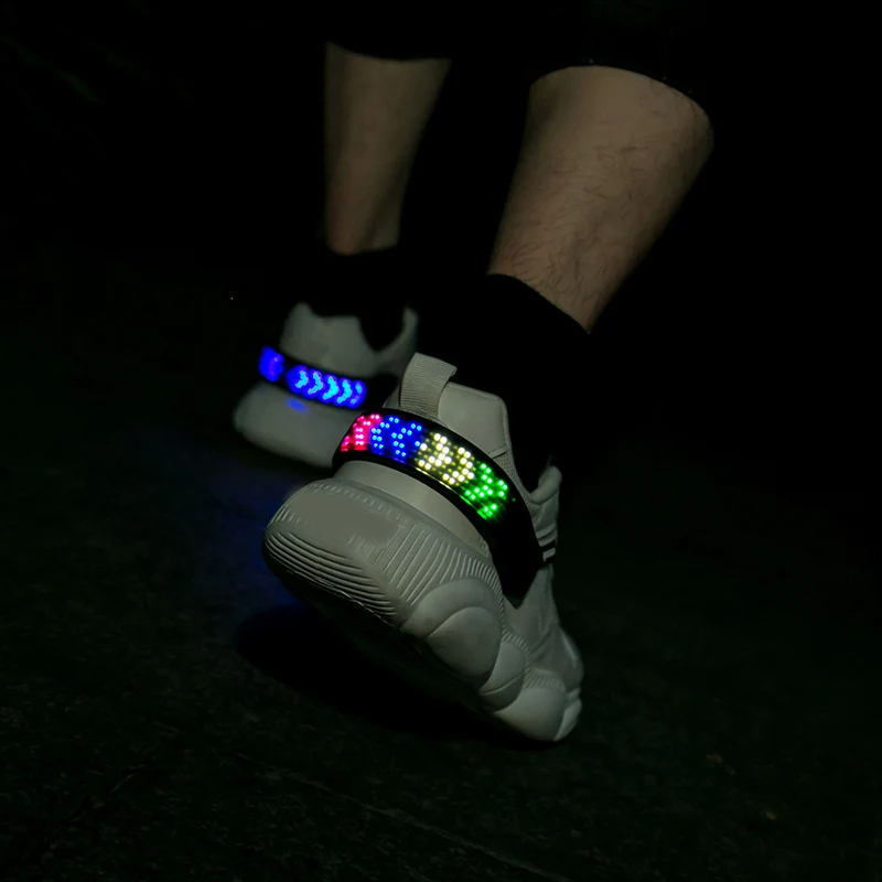 

LED Screen Shoe Light Clip Outdoor Night Running Cycling Illuminated Shoe Clip EDF88