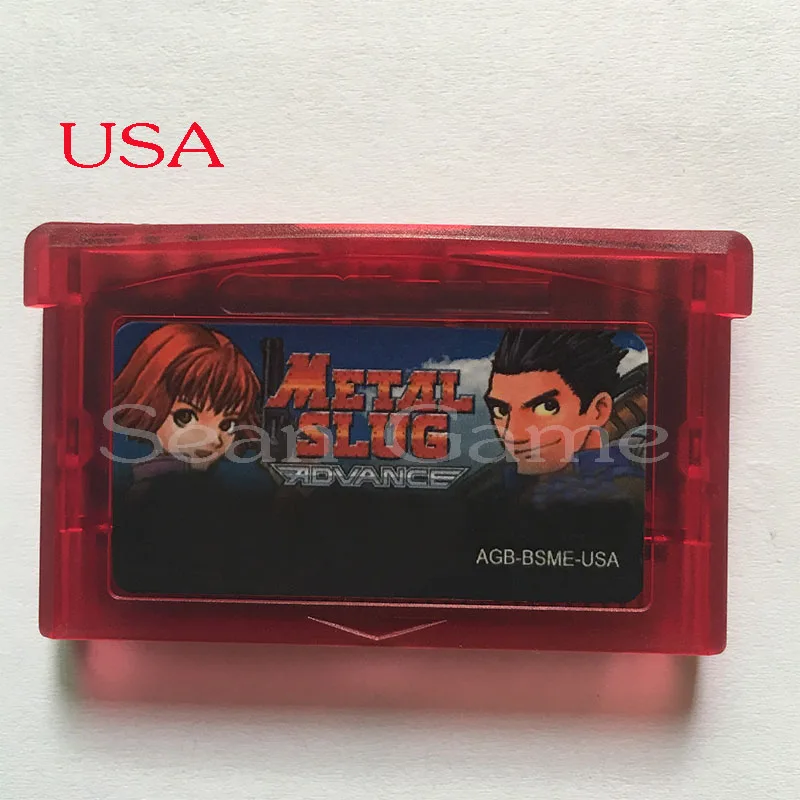 32 Bit USA видео игровая карта-картридж Megaman Zero 4/Driver 3/Kingdom Chain of Memories/Circle Of The Moon/Metal Slug Version - Цвет: Metal Slug Advance
