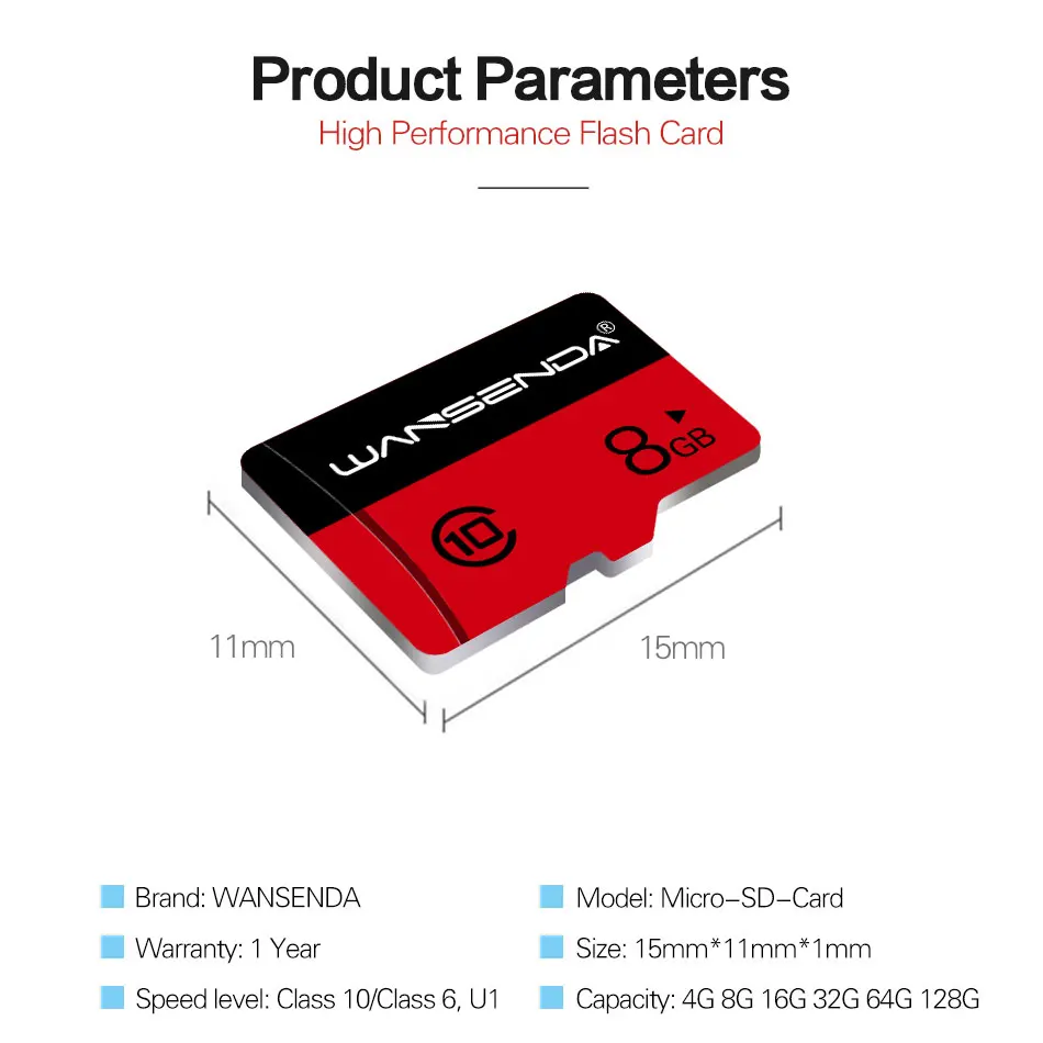 WANSENDA высокоскоростная карта памяти Micro sd 128 ГБ 64 16 32 ГБ|Карты памяти| |