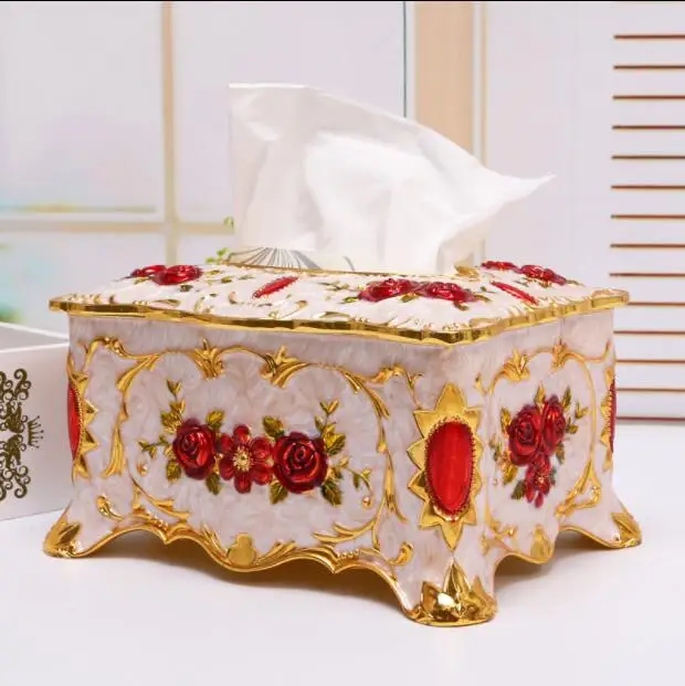 Роскошные европейские держатели для салфеток металлическая держатель бумажных