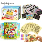 17 шт. волшебный скретч-Doodle Pad Рисование песком карты алмаз ЕВА стикеры Обучающие Творческие дети игрушки для рисования