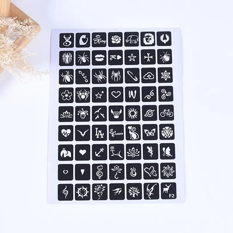 Татуировка хной блестящий трафарет для татуировки Бабочка маленькая женщина