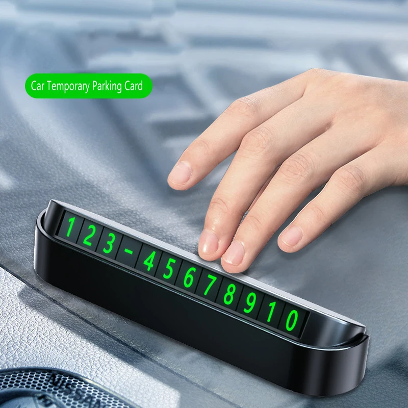 

Luminous Car Temporary Parking Card Phone Number Card Plate Telephone Number Car Park Stop Automobile Accessories Car-styling