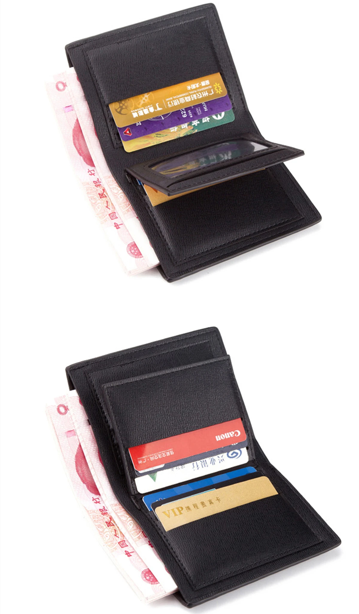 Длинный короткий черный кошелек унисекс из искусственной кожи Dororo Hyakkimaru с