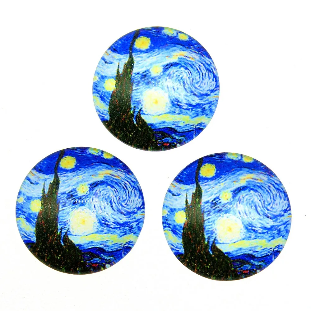 

Pendants for jewelry wholesale 8mm Star glass Cabochon loose beads 20pcs