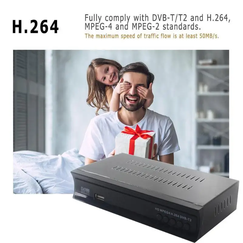 DVB-T/T2 ТВ приемник 3D цифровое видео наземное HD 1080P телеприставка ЕС