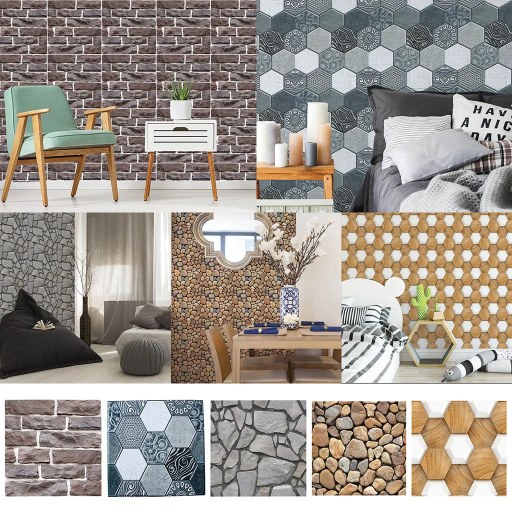 Настенная Наклейка Взрывозащищенная Модель 3D стерео на плитку s Антибликовая