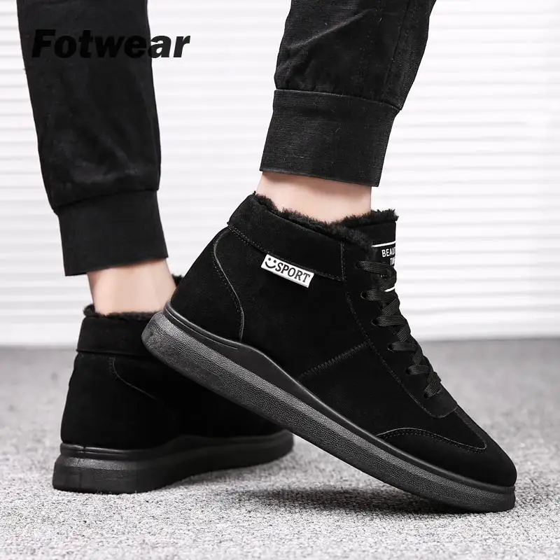 Мужские ботинки Мужская зимняя обувь Модные зимние Большие размеры Зимние