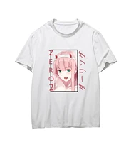 darling in the franxx tee anime cosplay zero two cute character t shirt loose short sleeve casual streetwear 2021 summer top