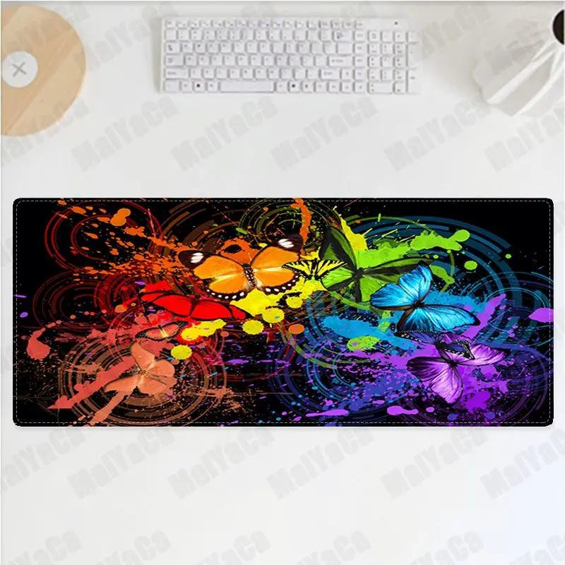 

MaiYaCa Custom Skin Artistic Butterfly Durable Rubber Mouse Mat Pad Free Shipping Large Mouse Pad Keyboards Mat