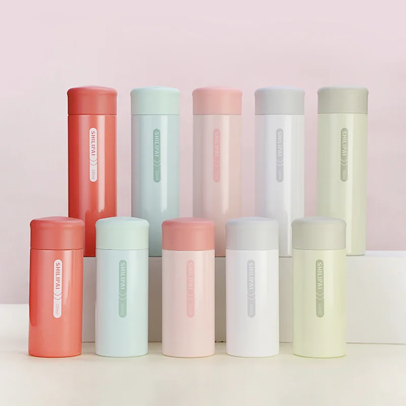 

Stainless Steel Insulated Couples Water Bottle Straight Cup Reusable Cold Cup Simple Modern Stylish Water Bottle Thermo Becher