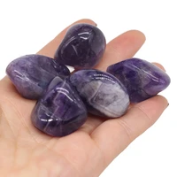 hot selling natural amethyst stone tartar without hole 1 piece diy making bracelet necklace jewelry accessories 20 30mm