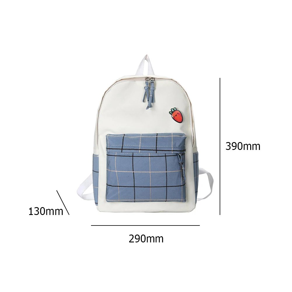 

Oxford Cloth Fashion Plaid Women Backpack Student Teenage Girl School Book BagLarge Capacity Travel Shopping Bagpacks