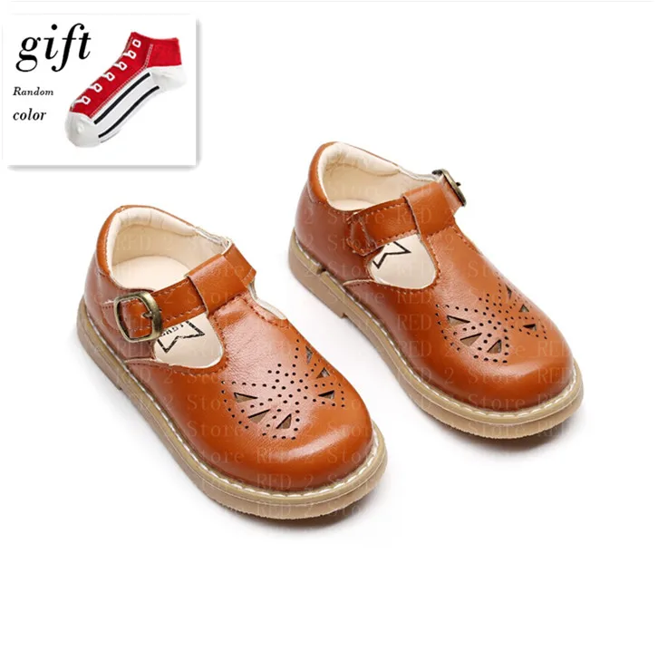

girls shoes baby Leather foowear Children Casual T-bar baby Girls Flat Princess mary jane shoes size 21-30
