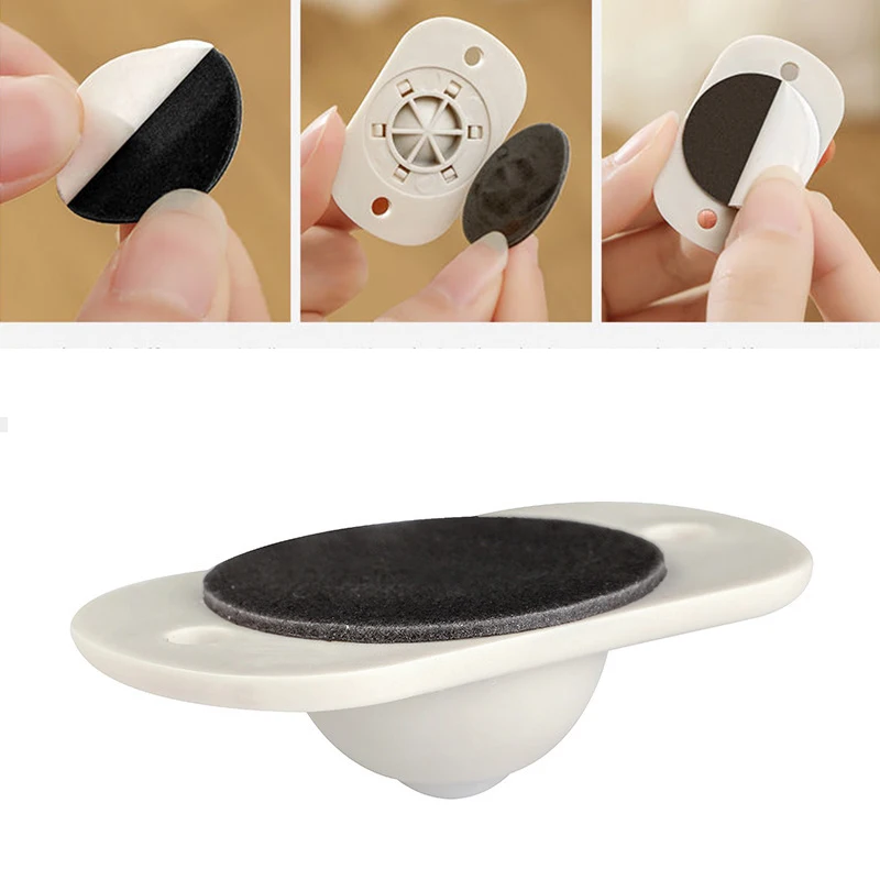 Шкив для ящика хранения универсальный самоклеящийся ролик с колесиком мебели 4