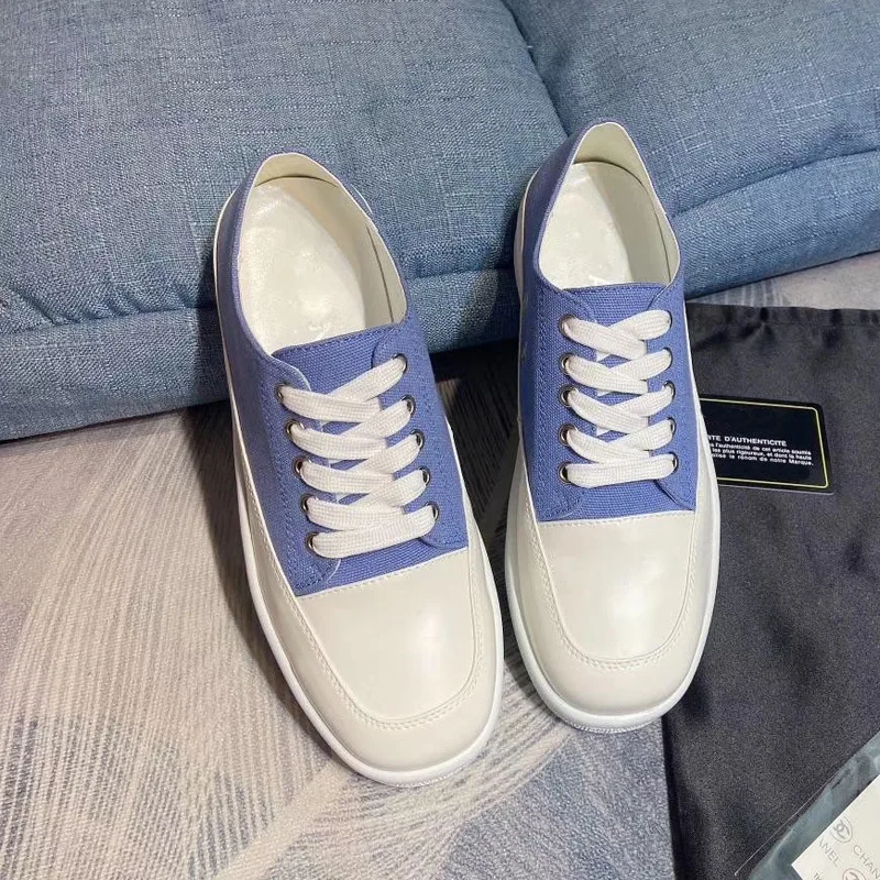 

Women's Canvas Shoes 2021 New Casual Flat Shoes Lace-up Preppy Style Student Shoes Pumps Trendy Shoes