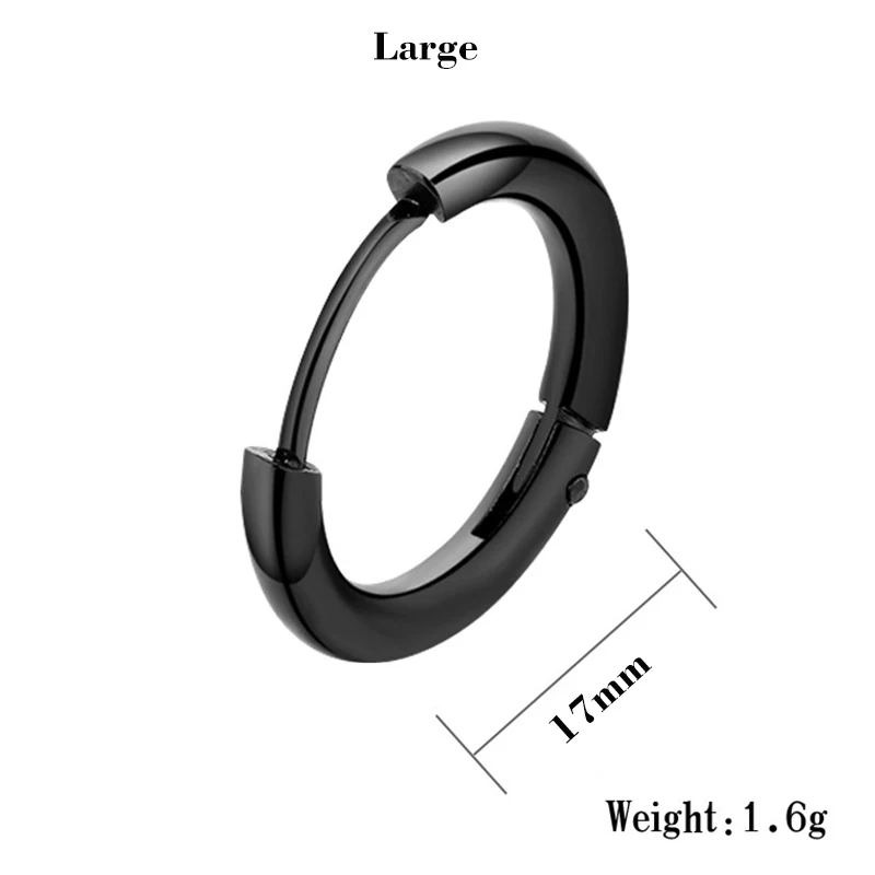 Titanium Steel Earrings Round Male Jewelry Accessories Hipster Rock Style Punk Circle Men 02Q43 | Украшения и аксессуары