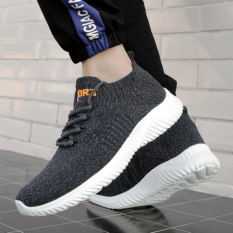 Весенние кроссовки на платформе Мужская удобная повседневная обувь шнуровке