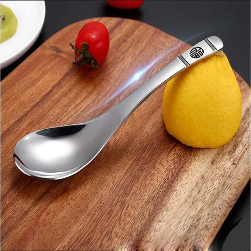 

1PC Dinnerware Set Stainless Steel Soup Spoon Tableware Cutlery European Western High Quanlity