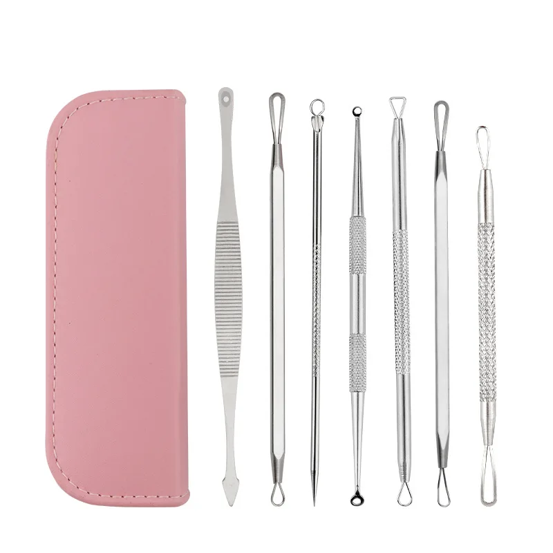 7 шт./компл. Нержавеющая сталь Comedone маска для удаления угрей иглы соковыжималка