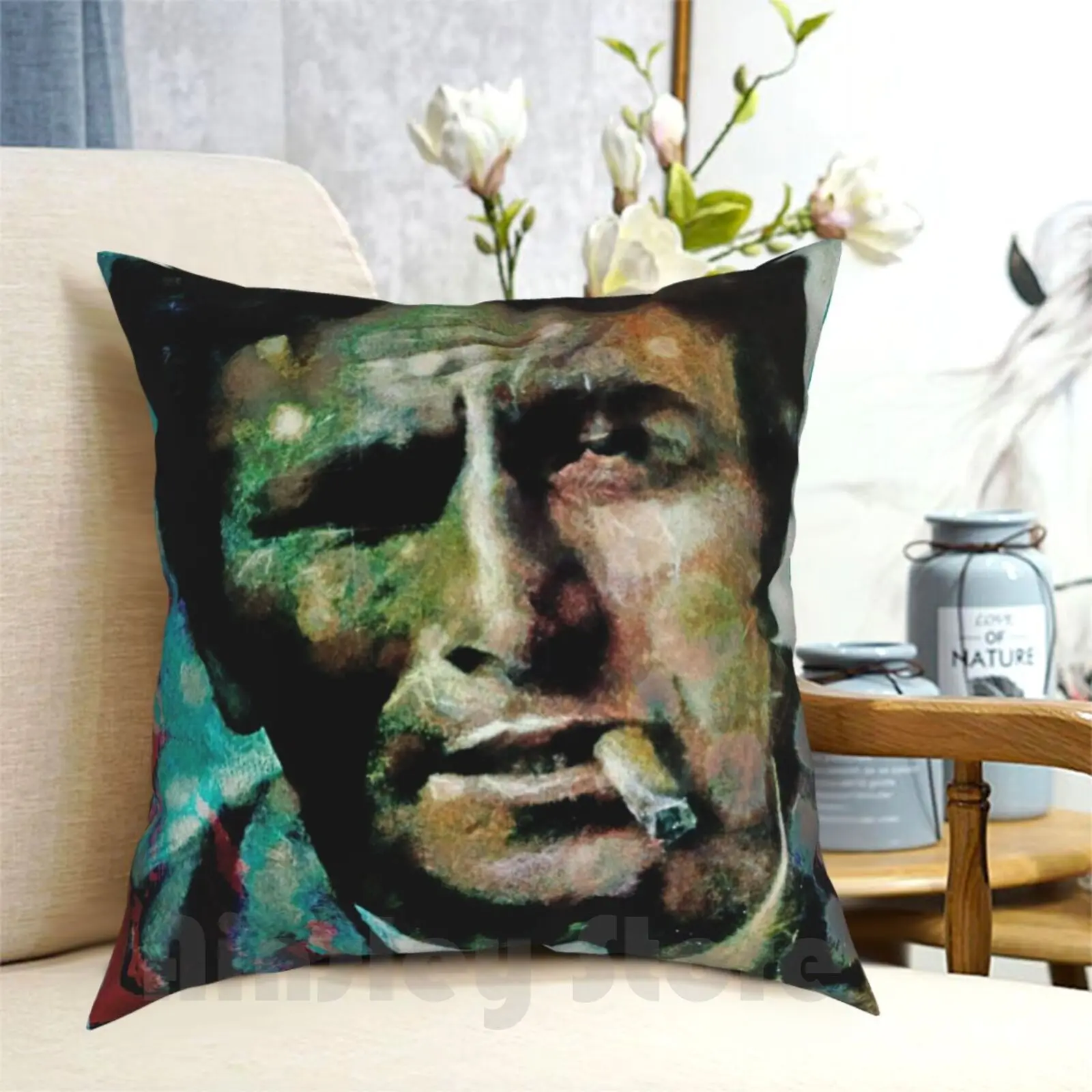 

One More Thing Thought Falk Pillow Case Printed Home Soft Throw Pillow Pop Tv Film Cinema Movies Usa Detective Police