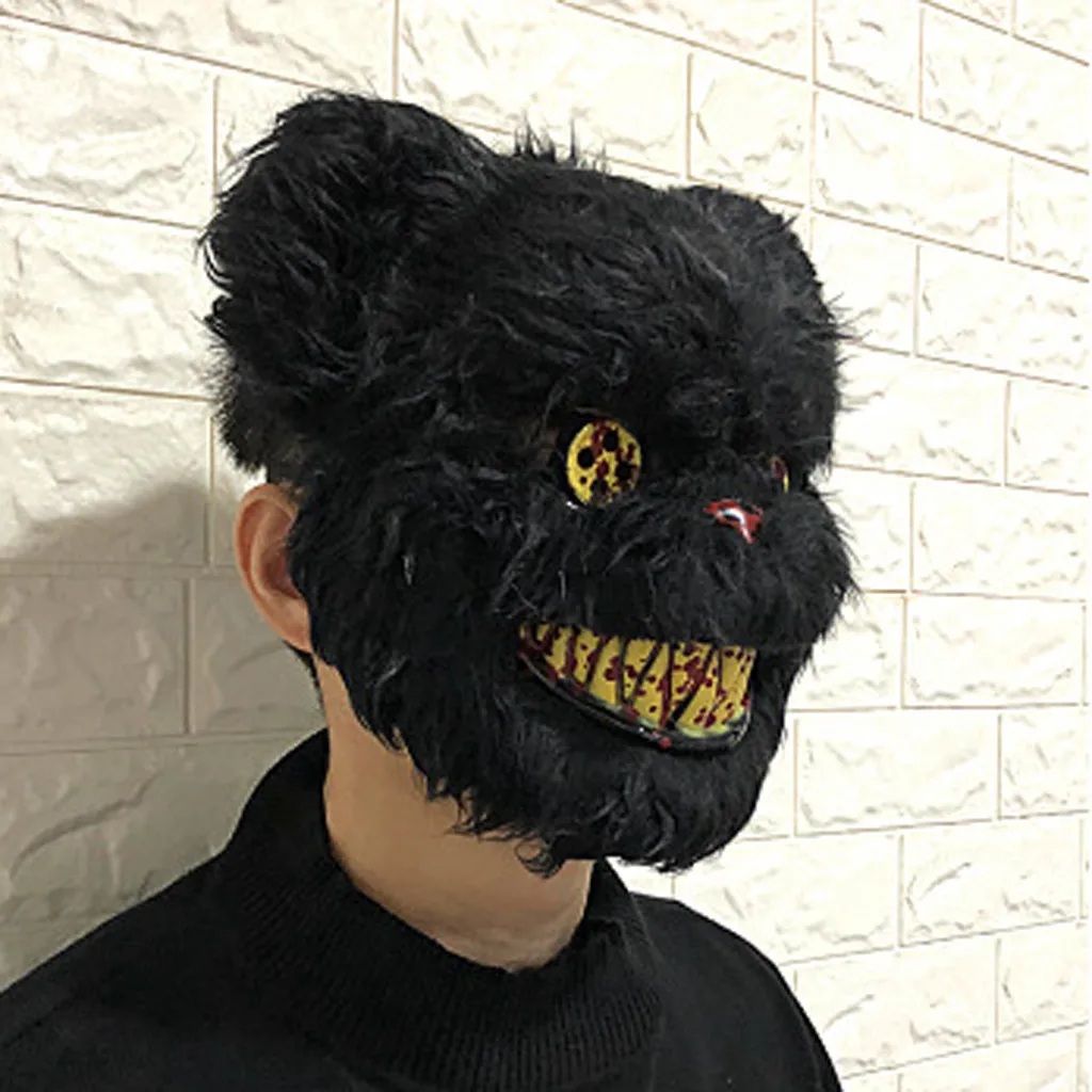 New Bloody Bear Mask Masquerade Scary Plush Halloween Performance Props Festival Party DIY For Cosplaying | Игрушки и хобби