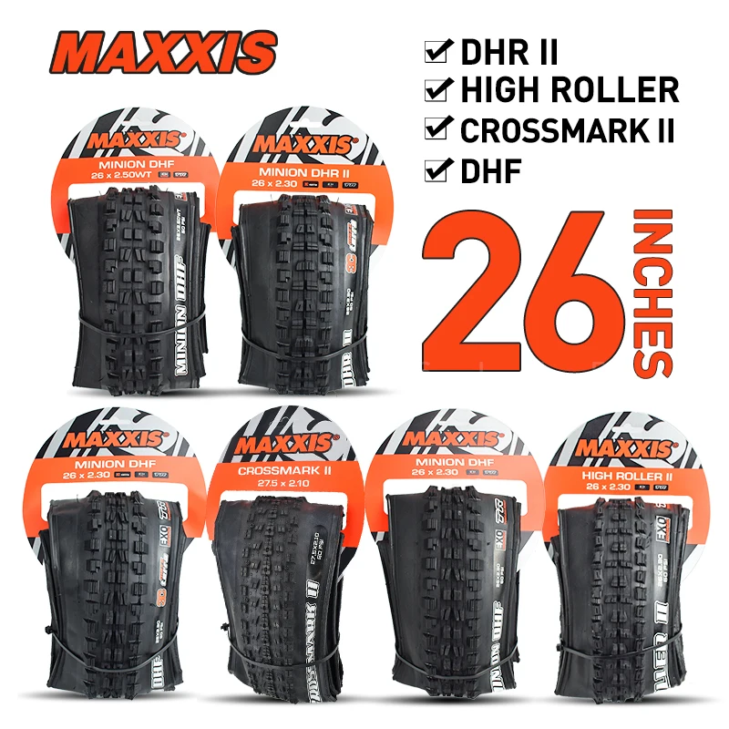 1 шт. Шина для велосипеда MAXXIS 26 TR EXO 26*2.1 26*2.3 26*2.4 26*2.5 Горный велосипед Складная покрышка MINION DHF/DHR/HIGH ROLLER/Crossmark