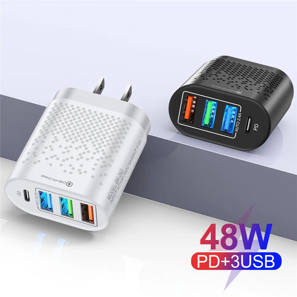 Зарядное устройство USB C быстрая зарядка светодиодная подсветка зарядное для iPhone