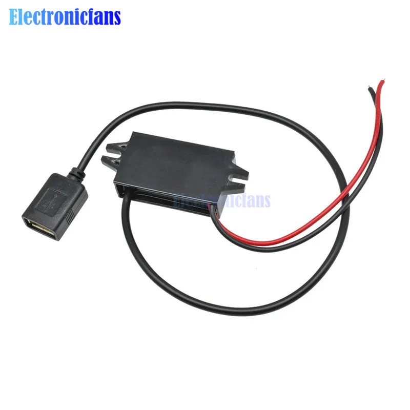 DC-DC 12 В до 5 В понижающий модуль питания USB женский порт конвертер Potting водонепроницаемый модуль питания для зарядного устройства телефона