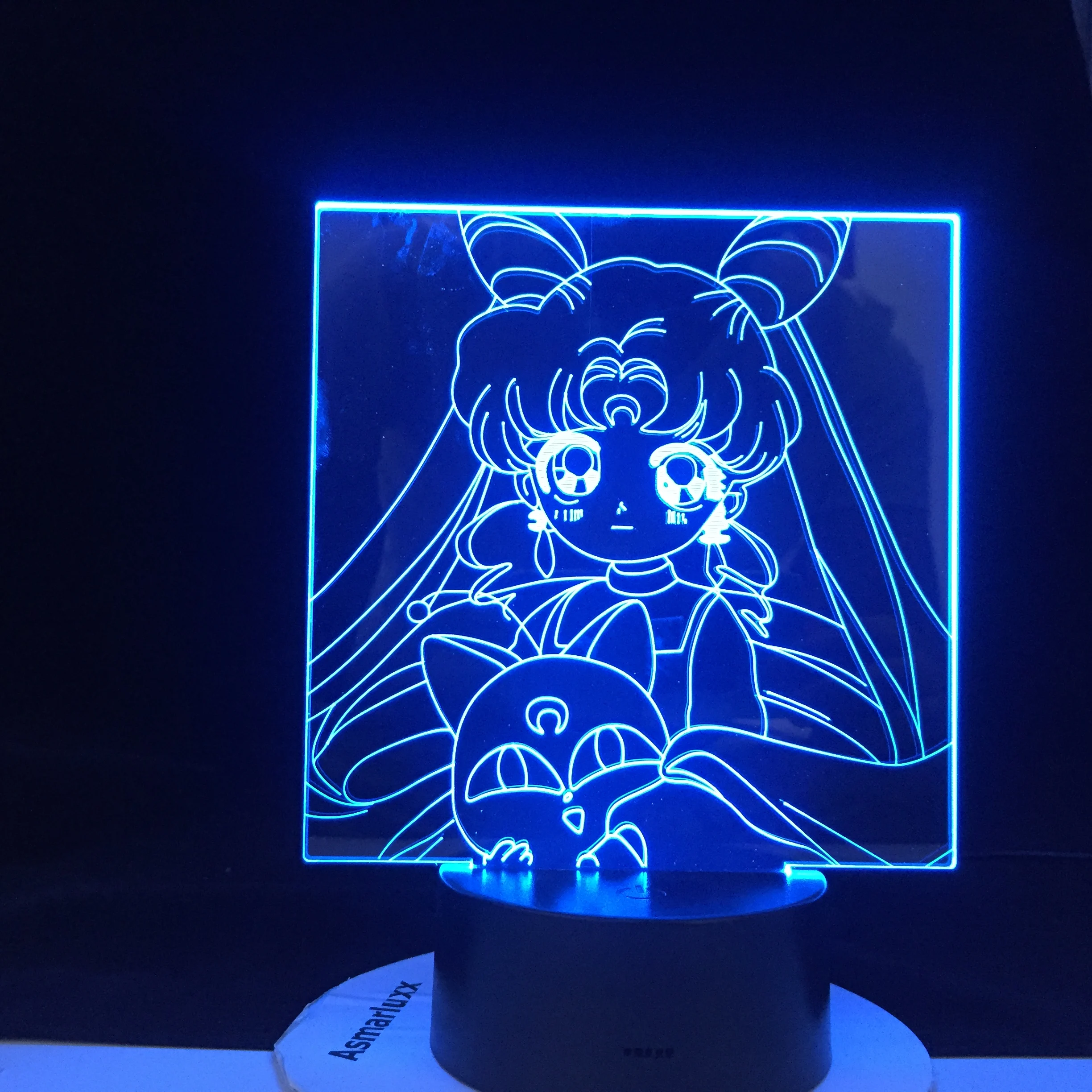 

Sailor Moon Led Night Light for Girls Bedroom Decor Light Touch Sensor RgbW Colorful Nightlight Anime Characters Led Table Lamp