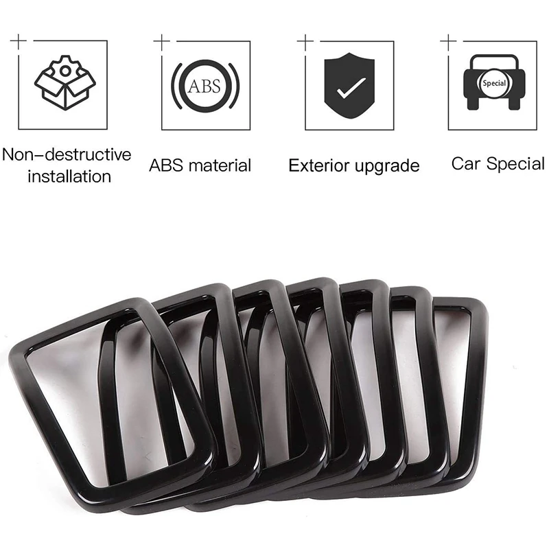 

for Jeep Cherokee Grill Inserts, Front Grille Inserts for 2019-2020 Jeep Cherokee 7 Pcs