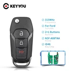 KEYYOU N5F-A08TAA 34 кнопки дистанционный ключ для автомобиля с замками Fob 315 МГц ID49 чип Hitag Pro для Ford Fusion 2013-2015