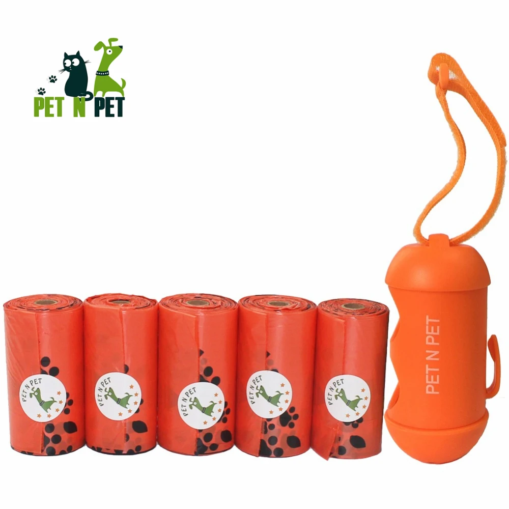Пакеты для уборки за собакой земной 5 рулонов 75 отсчетов Радуга цветов на выбор