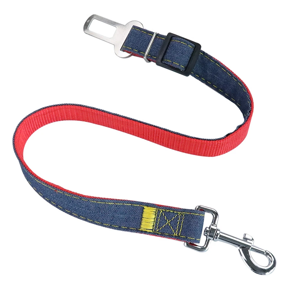Ремень безопасности Copetsla для собак и кошек регулируемый поводок из денима щенков